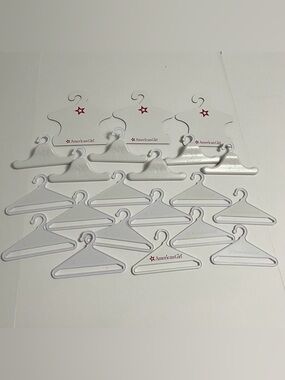 AMERICAN GIRL BRAND 18” doll hangers lot of 21 fits any 18” doll clothes